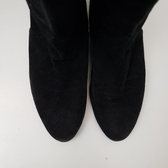 Charles Jourdan: Women's Black Suede Boot, Size 7B - Picture 4 of 15